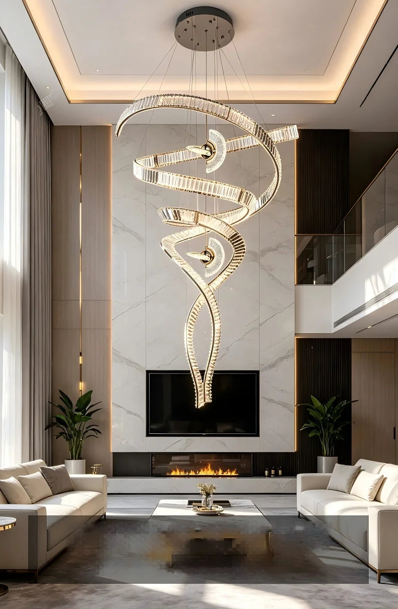 Nordic Home Decoration Stair Chandelier LED Pendant Lights Modern Ceiling Light Indoor Lighting Fixtures For Living Room Bedroom