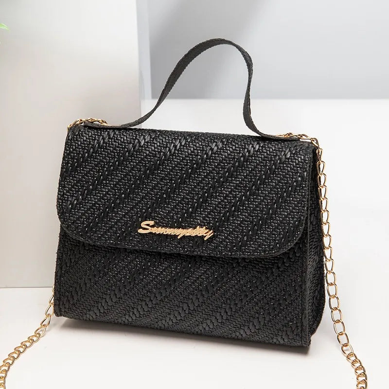 Leisure small square bag autumn and winter new women's bag wholesale simple handbag embossed chain bag cross-border bags