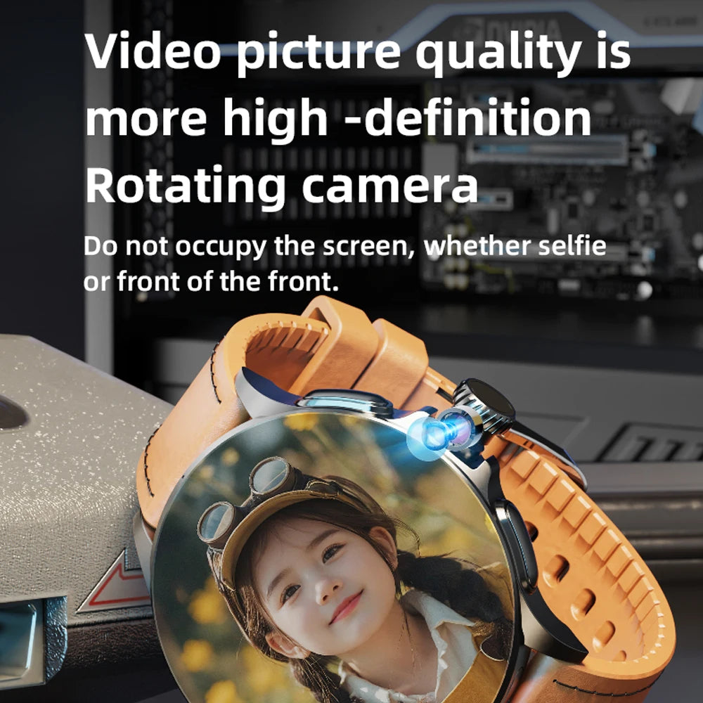 VALDUS GT200 4G Smartwatch HD Camera Man Woman Video Chat Fingerprint Control 32GB Memory WIFI GPS Step Smart Watch For Android