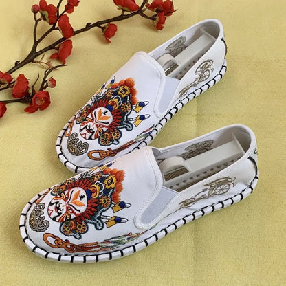 Hanfu Shoes for Women Sneakers Men Ethnic Style Embroidery Chinese style Streetwear Fashion Casual Vintage Old Beijing Shoes