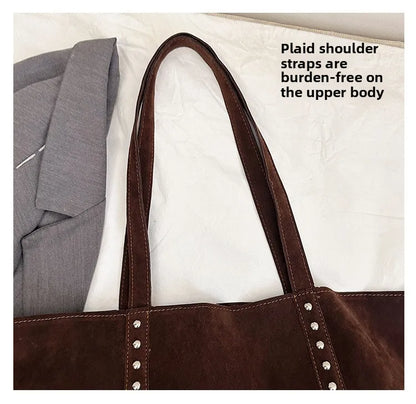 Fashion Microfiber Solid Sewing Shoulder Bags 2025 High Quality Retro Sweet Handbags Brand Sequined Large Capacity Bag for Women