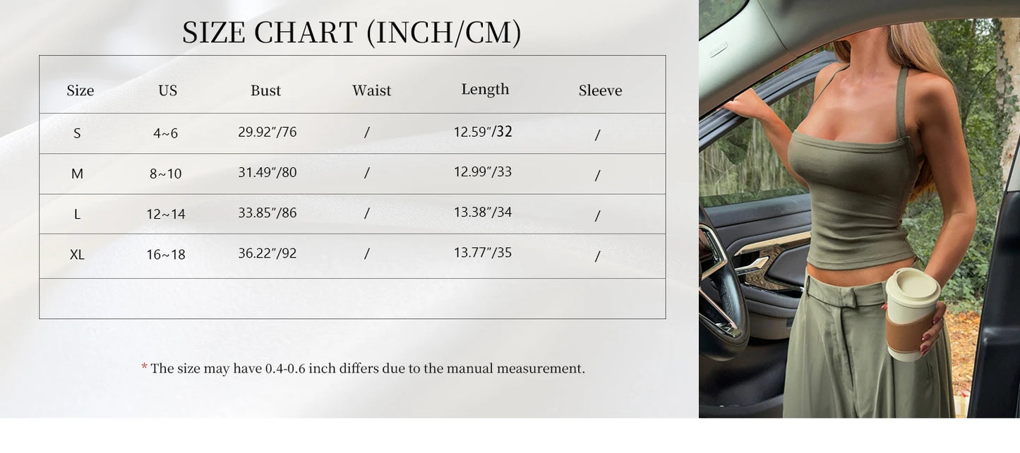 Low-Neck Vest Women Cross Shoulder Strap Solid Skinny Stretch Sexy Midnight Hottie Beach Party Sporty Basis Tops