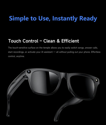 2026 New Smart AI Glasses 800W Shooting Camera HD Photo Video Voice Call Translation Waterproof Bluetooth AI Motorcycle Glasses