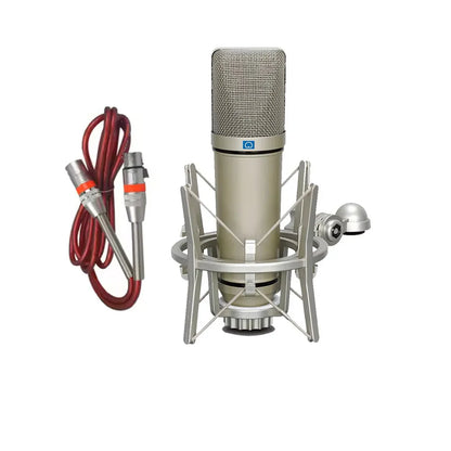 Top Studio Metal Condenser Microphone Professional Cardioid Studio Mic for Recording Podcasting Voice Over Streaming Home