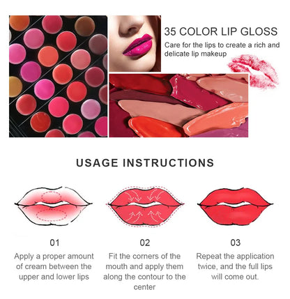 New Multi-function Makeup Kit Full Set Box For Women Waterproof Lips Blush Foundation Beginner Travel Portable Palette