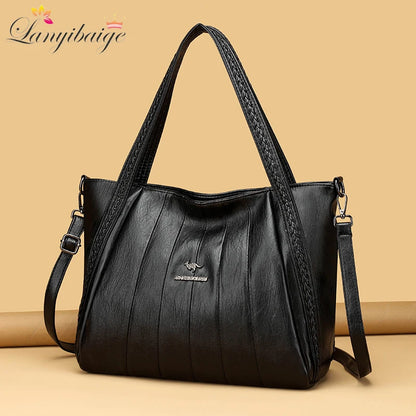 Genuine Brand Leather Women Handbag Luxury Designer Shoulder Crossbody Bags Ladies Purse Messenger Tote Bag Female Commuting Bag