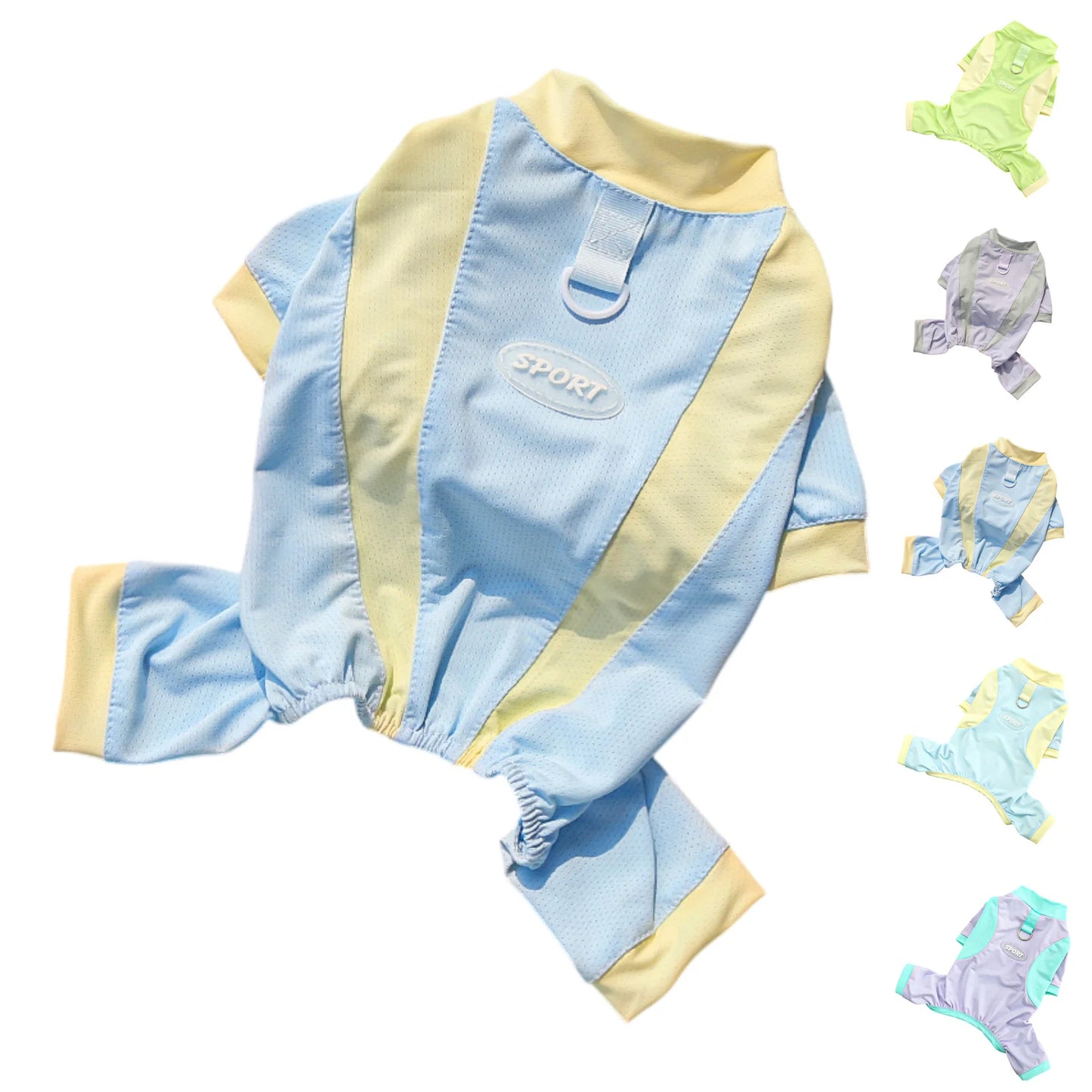 Dog Clothes Cooling Suit Jumpsuit Clothes Long Sleeve Pajamas Tracksuit For Small Dogs Chiwawa Yorkie Puppy Hoodie Bodysuit