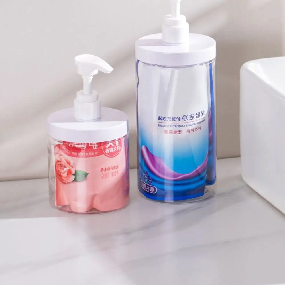 500/1000ml Pump Bottle Dispenser Wide Mouth Clear Shower Soap Dispenser Refillable PET Storage Bottle