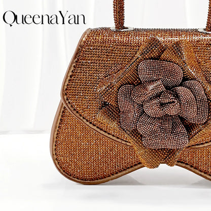 Queena Yan Spot Goods Nigeria High Quality Heels Pumps And Bag Handmade Flowers Fashion Design For Nigeria Wedding Party