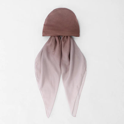 New Muslim Instant Hijab Scarf Print Turban Thick Hair Bonnet Night Cap Turban For Sleeping Elastic Hair Satin Bonnet For Sleep