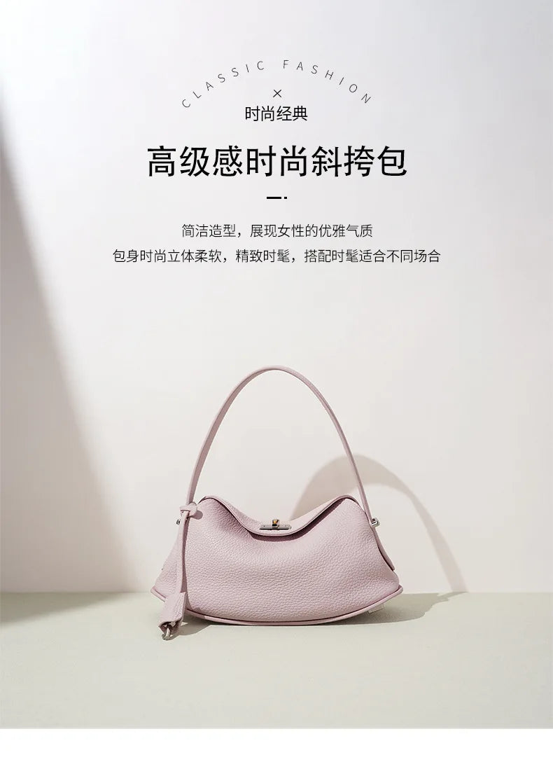Genuine Grade Women's Leather Handbag Luxury Deisgner Brand Ladies Small Shoulder Crossbody Purses Bags for Woman Tote 2026 New