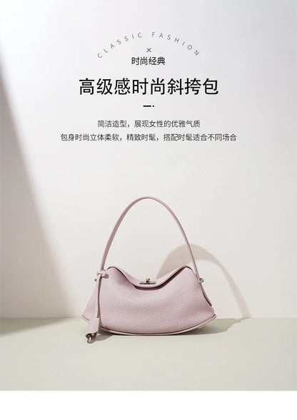 Genuine Grade Women's Leather Handbag Luxury Deisgner Brand Ladies Small Shoulder Crossbody Purses Bags for Woman Tote 2026 New