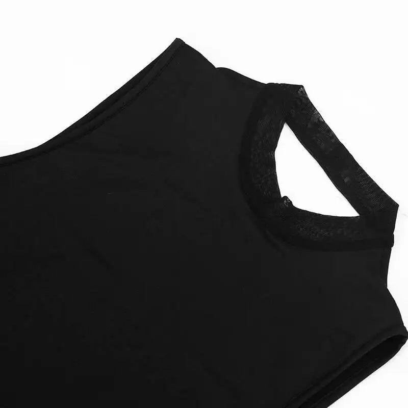 Sibybo Sleeveless Sheer Mesh Patchwork Women Jumpsuit Black Backless Ribbons High Stretch Bodycon Rompers Female Party Clubwear