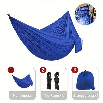 1Set Hammock with Straps and Storage Bag Suitable for Beach Picnics, Hiking,Lightweight and Durable Outdoor Lounge Chairs,Swings