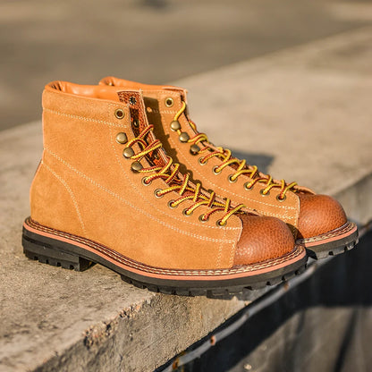 Handmade Autumn Winter New British Men Casual Leather Shoes Dress Cow Suede Ankle Boots Tooling Outdoor Work Desert Boots