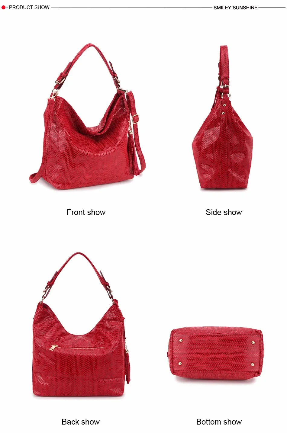 New Crossbody Bags for Women Tote Bag Hobo Messenger Bag Women's Shoulder Bag Vintage Tassel Ladies Hand Bags Leather Handbag