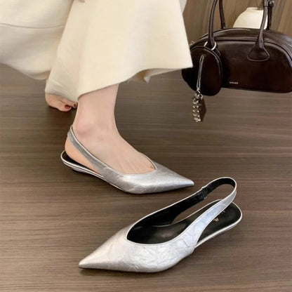 New Style Luxury Leopard Women Heeled Sandals Sexy Pointed Toe Woman Shoes Elegant Summer Fashion Slides Luxury Brands Sandals
