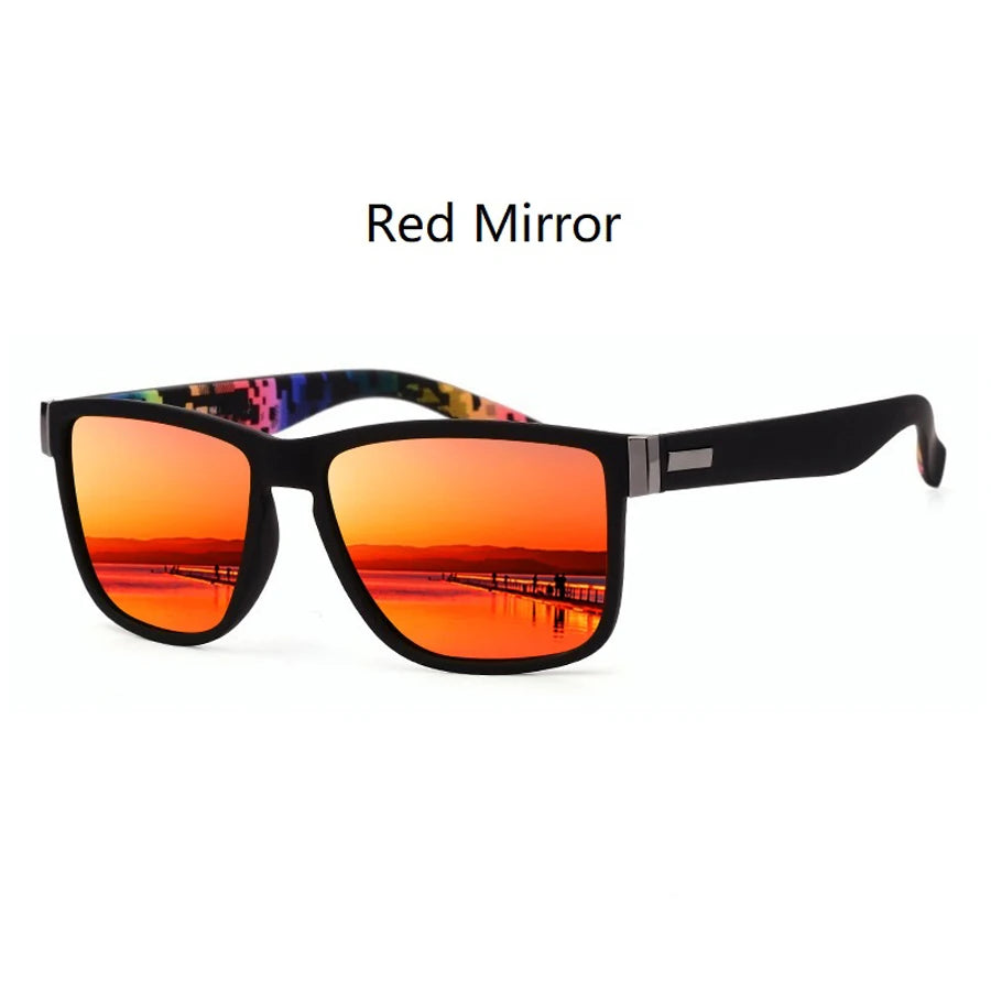 Fashion Classic Square Sunglasses Men Women Driving   Fishing Colorful Trendy Lightweight Outdoor Goggles