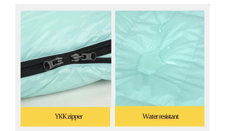 Envelope-style Down Sleeping Bag Ultra-light Goose Down Waterproof Plus Size Winter Warm Travel Hiking Camping Sleeping Bag