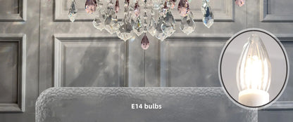 French Romantic Crysatl Candle Chandelier Luxury Glass Pink E14 Pendant Lights Living Room Art Decor Led Lamparas Bedroom Lamp