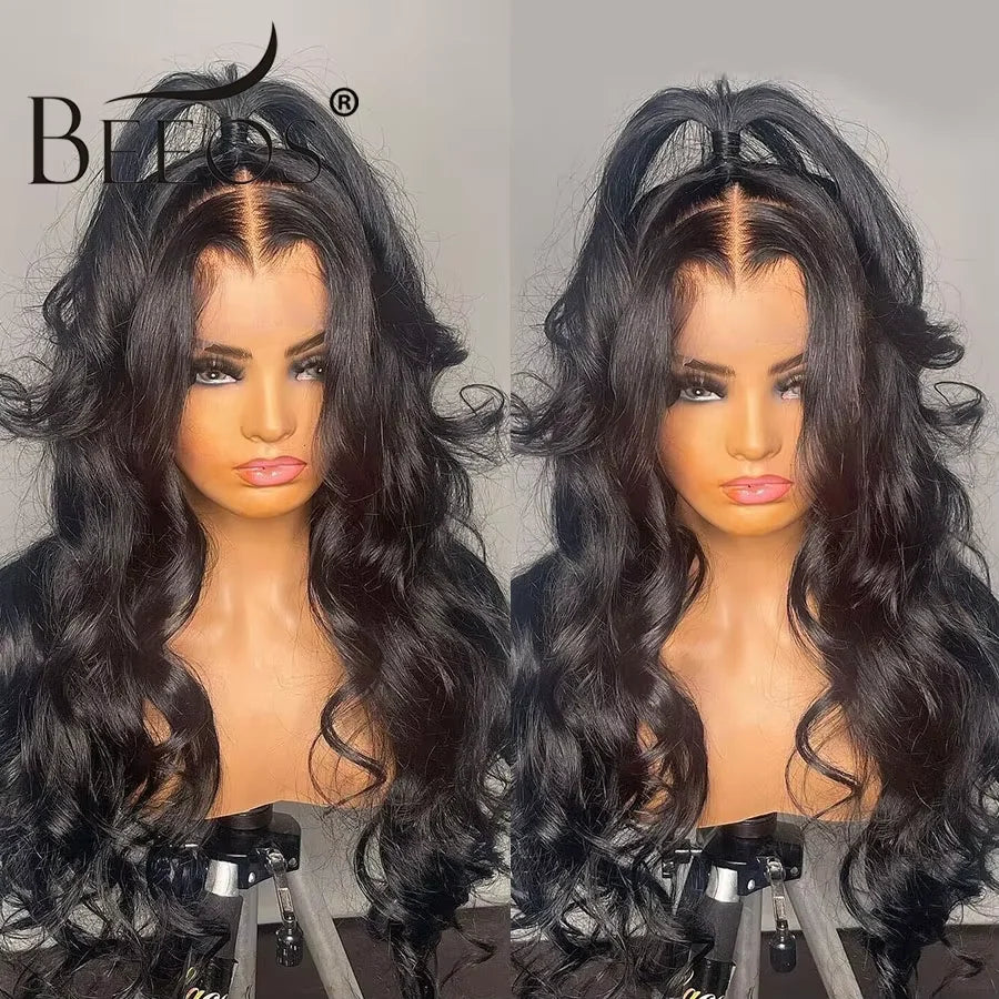 Ultra Fitted Glueless 250% 13x6 Real HD Lace Front Wigs Pre plucked Body Wave 13x4 HD Full Frontal Human Hair Wig For Women 30in