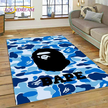 3D Printing B-BAPE Fashion Carpet Rug for Bedroom Living Room Home Sofa Decoration,Children Game Large Decor Floor Mat Gift