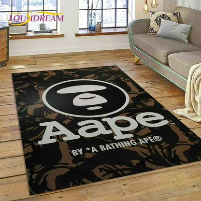 3D Printing B-BAPE Fashion Carpet Rug for Bedroom Living Room Home Sofa Decoration,Children Game Large Decor Floor Mat Gift