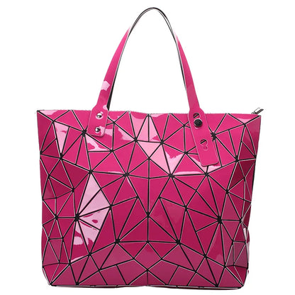 New Silver Handbags Bags For Women 2026 Summer Large Tote Bag Ladies Geometric Messenger Shoulder Bag Beach Luxury Designer