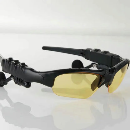 Stereo Earphones Wireless Headset with Mic Polarized Glasses Sunglasses for Driving Cycling Sports Noise Reduction Headphones