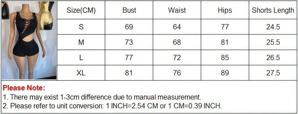 FLARORA Sexy Hollow Out Bandage Rompers Woman Trend Rivet Sleeveless Irregular Skinny Playsuits Hot Girl Party Club Streetwear