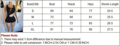 FLARORA Sexy Hollow Out Bandage Rompers Woman Trend Rivet Sleeveless Irregular Skinny Playsuits Hot Girl Party Club Streetwear
