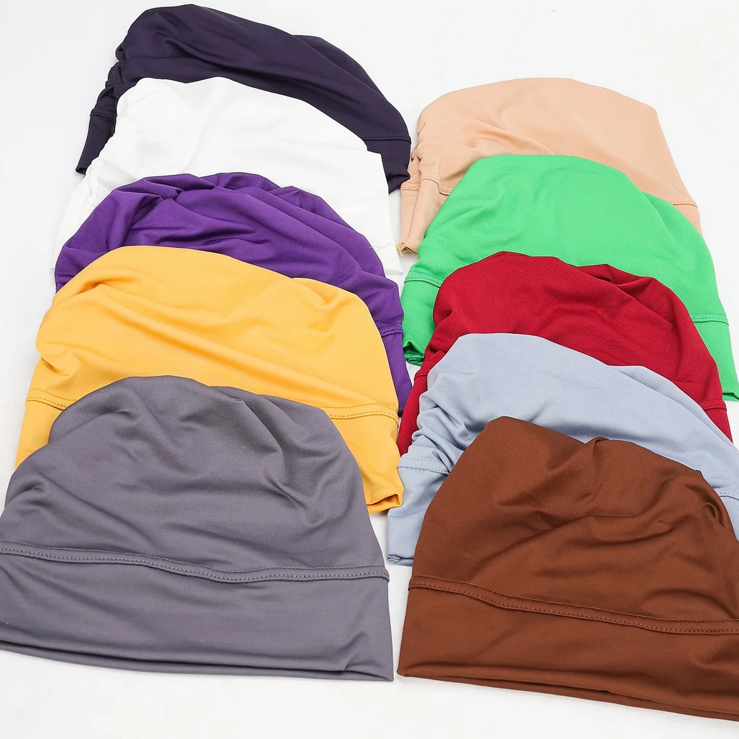 Soft Modal Inner Hijab Cap Muslim Stretch Turban Cap Islamic Underscarf Bonnet Hat Female Headband Tube Cap Turbante