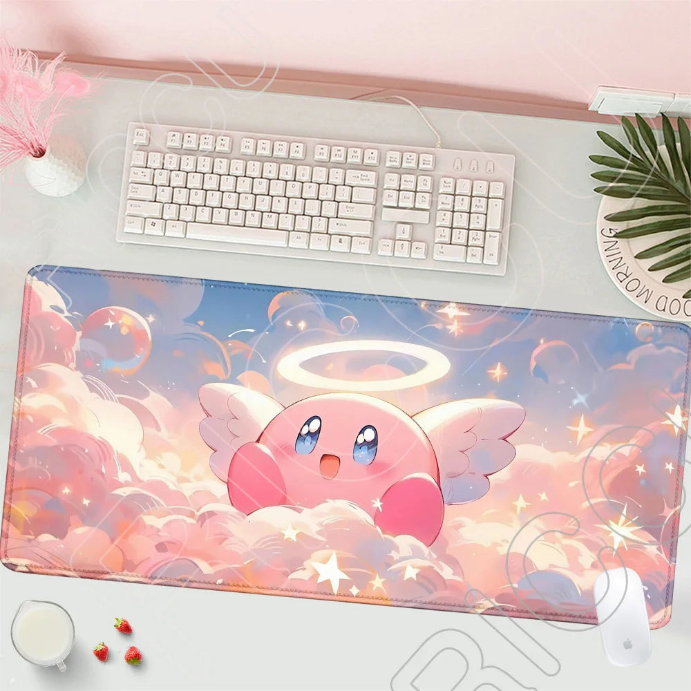 HD Printing Mouse Pad Laptop Extended protective Pad Computer Game Mousepad Cartoon K-Kirby PC Accessories Keyboard XXL Desk mat