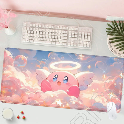 HD Printing Mouse Pad Laptop Extended protective Pad Computer Game Mousepad Cartoon K-Kirby PC Accessories Keyboard XXL Desk mat