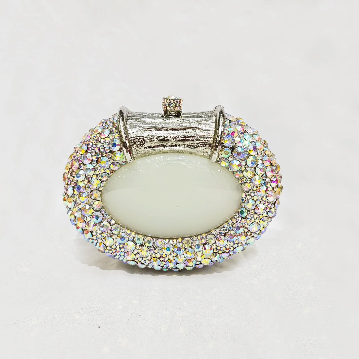 Large Stone Hard Metal Evening Clutch Bag Crystal Women Bags Luxury Designer Fashion  Party Banquet Clutch Purse Diamond Handbag
