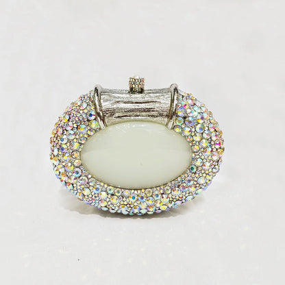 Large Stone Hard Metal Evening Clutch Bag Crystal Women Bags Luxury Designer Fashion  Party Banquet Clutch Purse Diamond Handbag