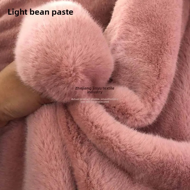 Thickened Imitation Mink Fur Grass Plush Fabric for Soft DIY Sewing Handmade Coat Vest Toy Doll Clothing Fashion Cloth Material