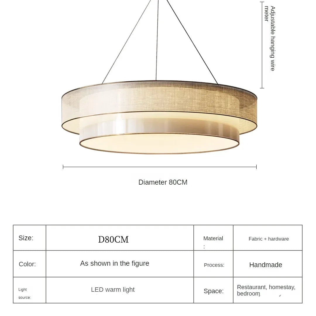 Nordic Fabric Art Led Pendant Lights For Living Dining Room Kitchen Coffee Tables Bedroom Chandelier Home Decor Light Fixture