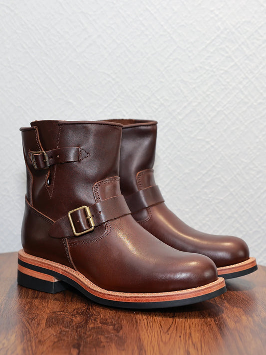 American Casual Engineer Boots Motorcycle Boots Men's Leather Outdoor Boots Goodyear Craftsmanship