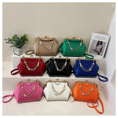 New Summer Women's Shoulder Bag Thick chain Handbag Sense of luxury Ladies Clouds Crossbody Messenger Bags Designer PU Women Bag