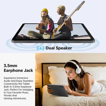 SVITOO Tablet For Kids 2026 Android 16 10.1 Inch Unisoc T7250 Octa-Core Processor 4GB Physical RAM + 16GB Virtual RAM 128GB ROM 1TB Expandable 6600mAh Battery Dual Band 2.4GHz 5GHz WiFi 5 Bluetooth 5.0 GPS Widevine L1 With Ca