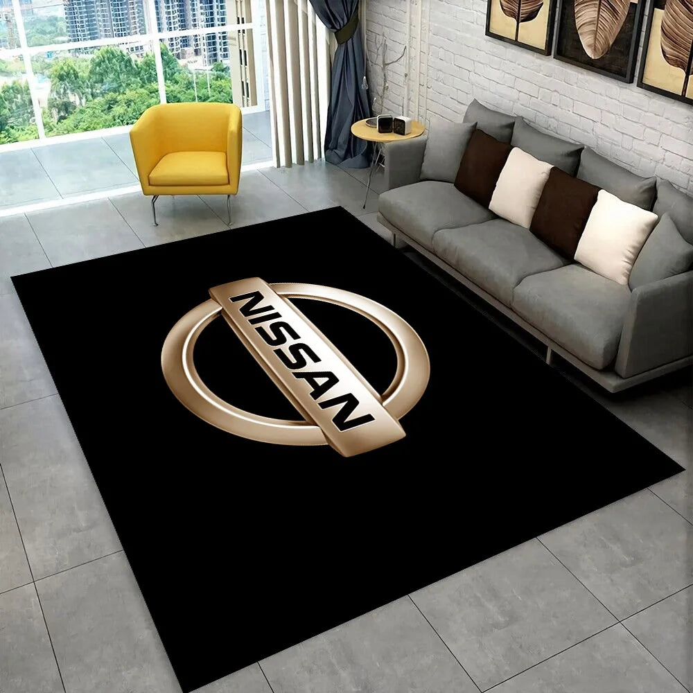 GTR Racing Car N-Nissan Logo 3D Carpet Rug for Home Living Room Bedroom Sofa Motorcycle Doormat Decor,kid  Area Rug Floor Mat