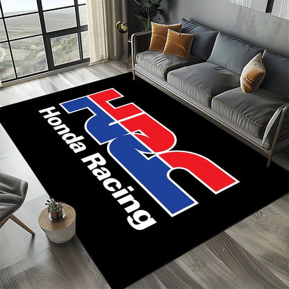Racing Car H-HONDA HRC Motorcycle Carpet Rug for Living Room Bedroom Home Sofa Decoration,Kids Area Rug Non-slip Floor Mat Gift