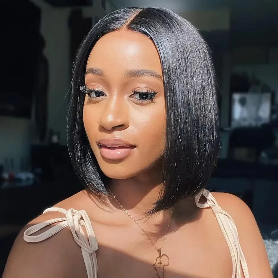 Bob Wig Human Hair Lace Front Wigs Human Hair Human Hair Wigs Transparent 13X4 Straight Lace Frontal Bob Wigs Cheap wigs