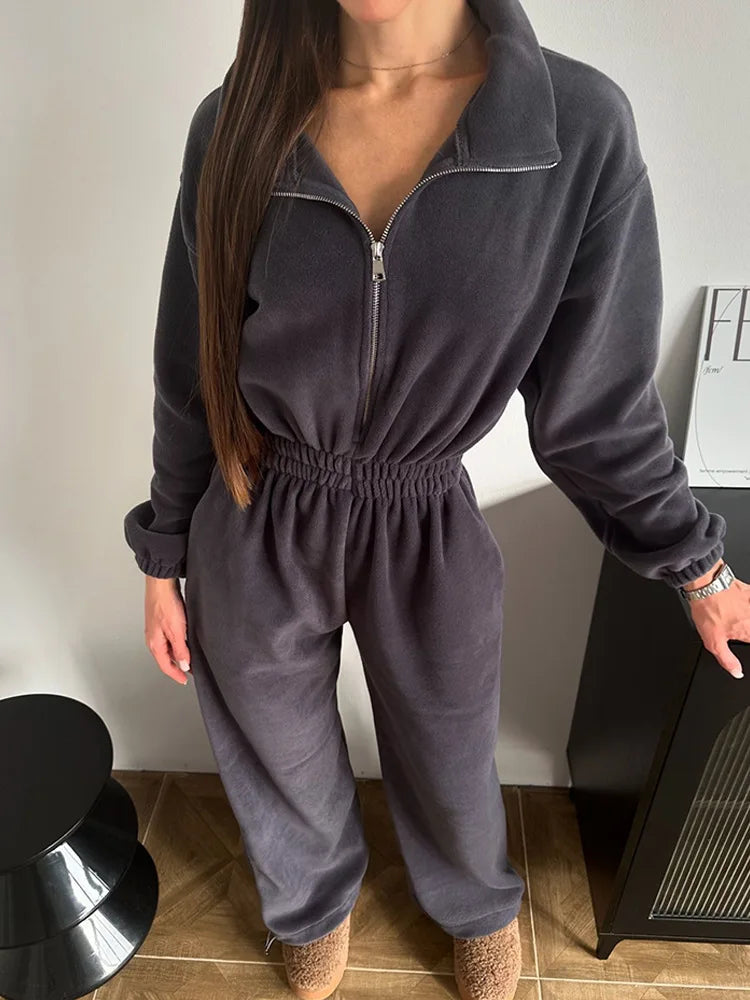 Sports and Leisure Contrast Color Jumpsuit Fashion Trend Street Jumpsuit Women’s Suit New Women Clothing