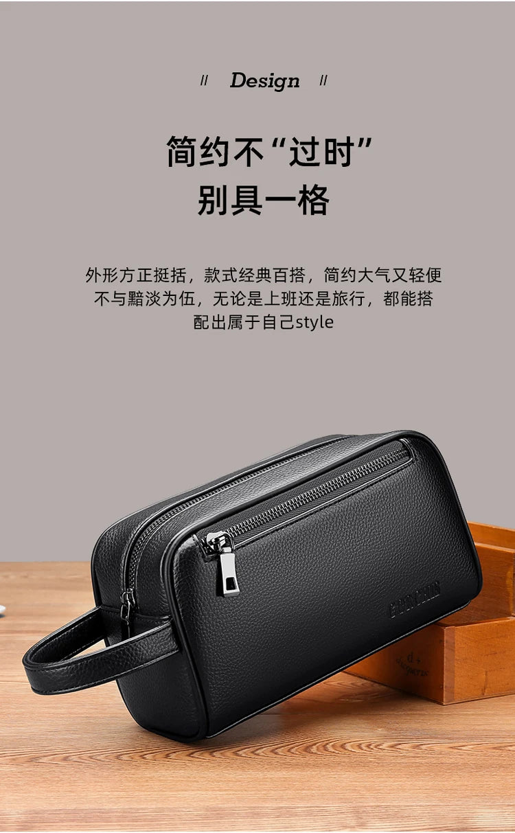 Men's Clutch Bag Fingerprint Lock Anti-theft Large Capacity Clutch Bag Wallet Business Men's Bag