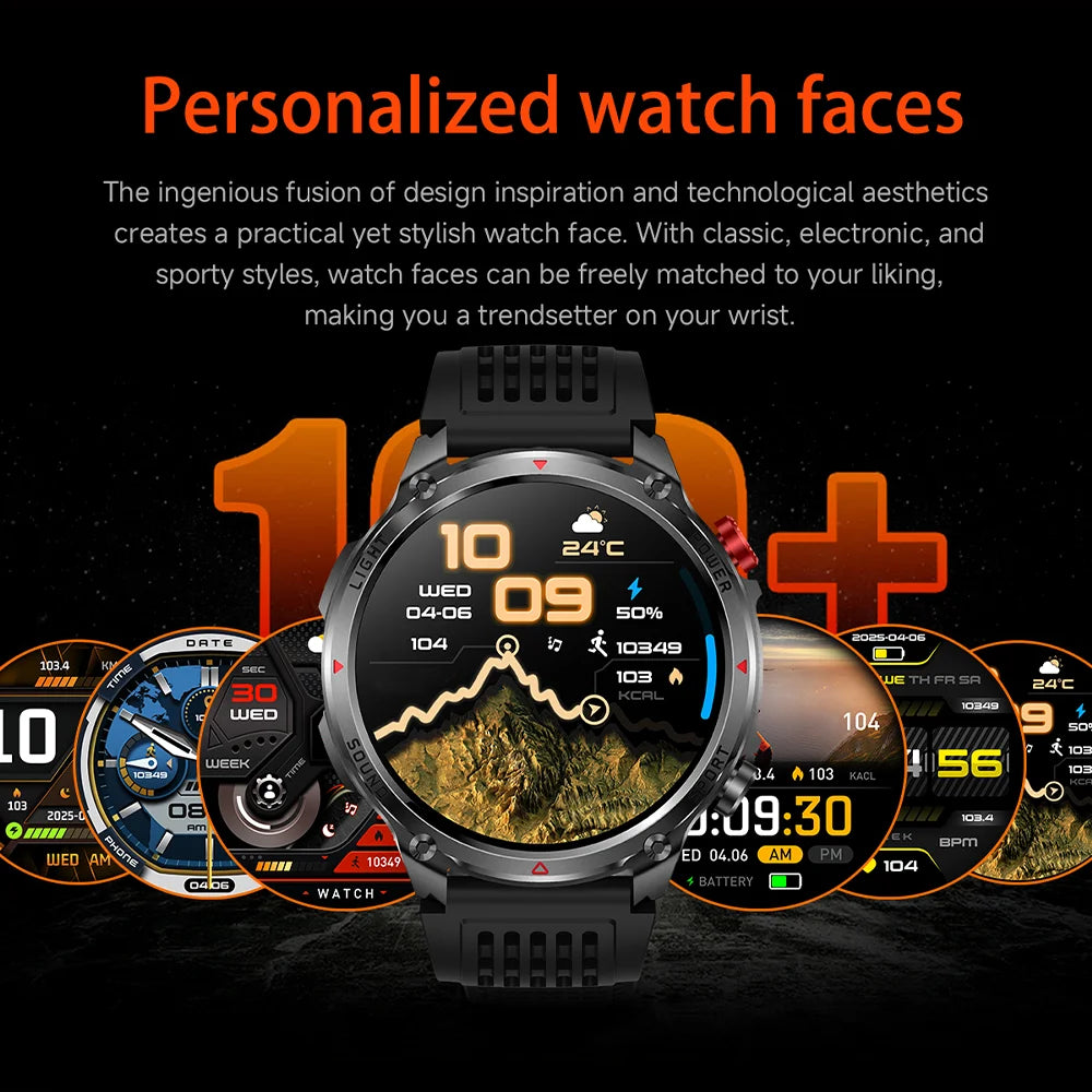2026 T-Rex3 Ultra 1100mAh Battery Smart Watch GPS Track Compass IP69K Waterproof Sports tracker Outdoors Military Smartwatches