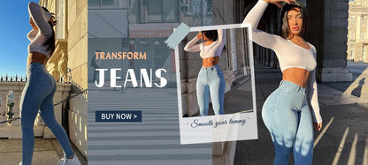 Women's High Waist Skinny Jeans Comfortable Denim Front Button Pants Leggings Slim Fashion Sculpting Slimmer Pencil Trousers