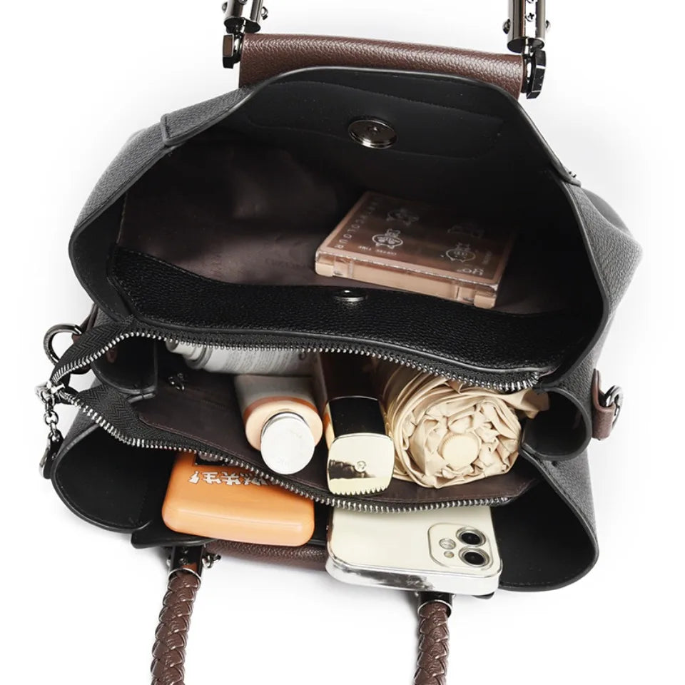 Designer Shoulder Hand Bags for Women Sac Woven Handle High Quality Leather Casual Tote Luxury Women Bags Handbag Crossbody Sac