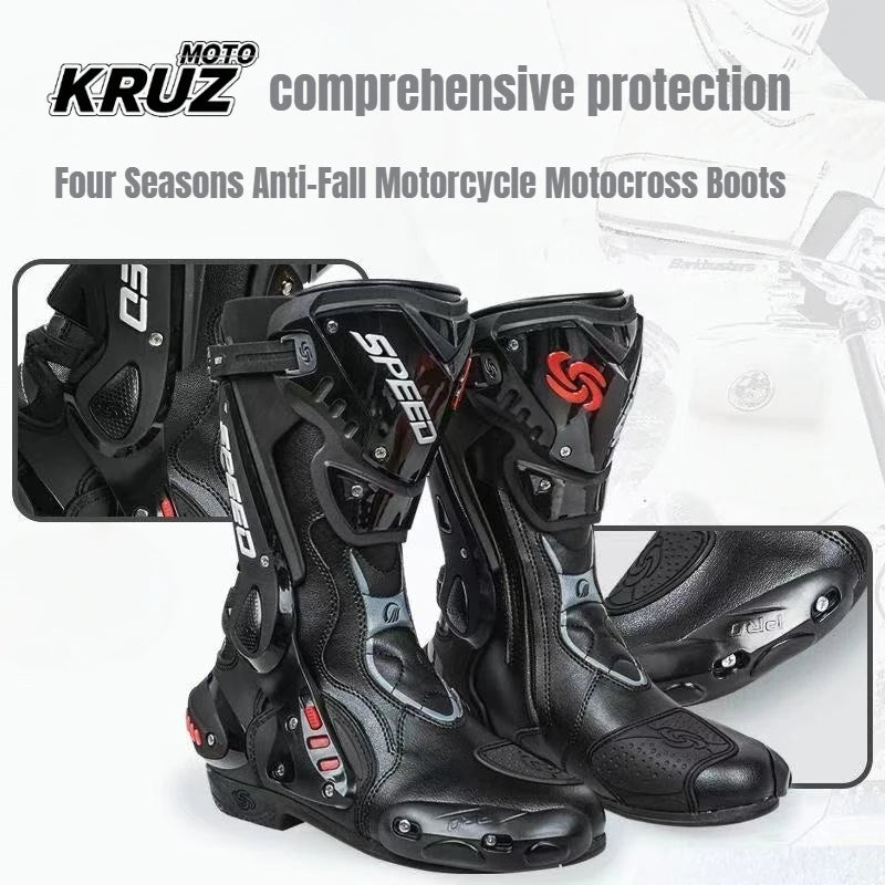 Motorcycle Riding Shoes Men Off-Road Riding Boots Road Racing Long Boots Four Seasons Anti-Fall Motorcycle Motocross Boots